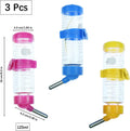 3 Pack Hamster Water Feeder Bottle, 125 ml No-Drip Small Animals Water Dispenser, Pet Hanging Water Bottle for Guinea Pi