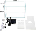 Vimvins 3 Gallon Glass Small Fish Tank, Betta Fish Tank Starter Kit with Filter, Lights,Lid.