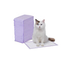 Amazon Basics Cat Litter Pee Pads, Odor Control with Fresh Scent, Super Absorbent, Disposable, Universal Fit Litter Box, Purple and White, 40 Count