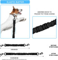 MATTISAM Dog Seat Belt for Bike Basket, Retractable Bicycle Dog Seatbelt, Elastic Pet Safety Leash Harness for Cat, Dog Leash Extension Attachment Shock Absorbing Lead Extension Absorber (Black)