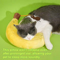 Pet Pillow for Small Medium Dogs Cats, Soft Neck Calming Washable Sleep Pillow for Better Sleep, Reduces Anxiety (Yellow