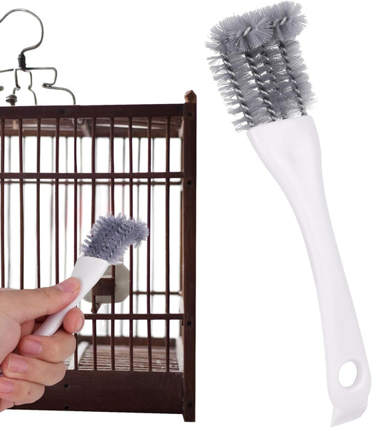Bird Cage Cleaning Brush with Long Handle, Bird Cage Cleaner Durable Droppings Remover Tool Accessories for Pet Parrot P