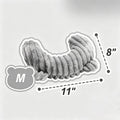 Plush Pet Sofa Bolster Pillow, Warm Cozy Neck Support Cushion for Dog Cat, M Gray