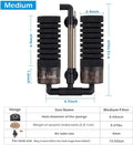 hygger Sponge Filter, Aquarium Filter Double Sponge Replaceable Media with 4 Biochemical Sponges and 1 Bag of Filtered C