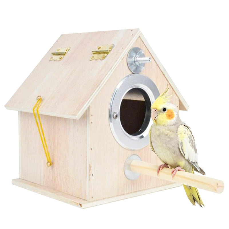 kathson Cockatiel Nesting Box,Bird Nest House,Parakeet Breeding Mating Hut,Parakeet Nesting Box for Budgie,Lovebirds,Conure,Canary,Finch and Small Medium Birds,XL
