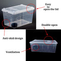 Critter Keeper 2-Pack, Cricket Cage & Reptile Feeding Box 12.59"x8.66"x5.9" Transparent Portable Plastic Snake Habitat E