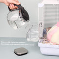 Guinea Pig Water Bottle No Drip, Rabbit Glass Waterer, Chinchilla Stainless Steel Nozzle Anti-Bite Water Dispenser for S