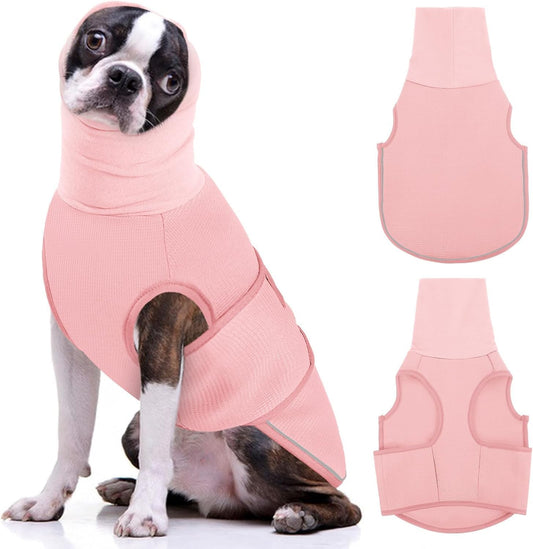 AOFITEE Dog Anxiety Calming Hoodie, Thunder Jacket for Dogs Anxiety, Breathable Calming Shirt for Fireworks, Thunder, Travel, Separation, Pet Hoodies for Noise Block & Ear Protection, XS