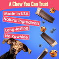 N-Bone Mega-Bone Long-Lasting Dog Chews, Blueberry Pumpkin Muffin Flavor, Natural Dog Bones for Large Dogs, 6 Chews (16.