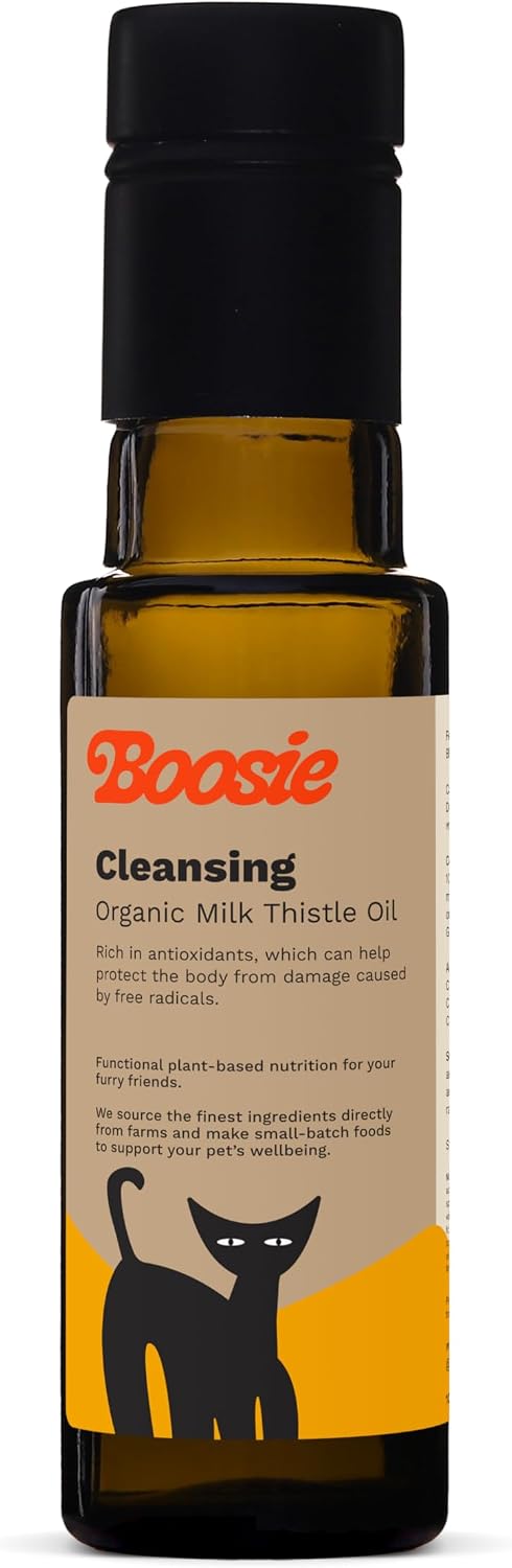 Boosie Organic Milk Thistle Oil for Dogs and Cats 3.4 fl oz - Supports Liver Function and Immune System - Antioxidant - 