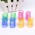 Andiker Interactive Cat Spiral Creative Spring Toy to Kill Time and Keep Fit, Sturdy and Heavy Plastic for Swatting, Biting, Hunting Kitten Toys, Colorful, 12 pcs