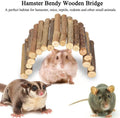 PIVBY Hamster Bridge Wooden Mouse Ladder Natural Rat Chew Rodents Toys for Chinchillas Guinea Pigs Hamster Mouse Rat Sma