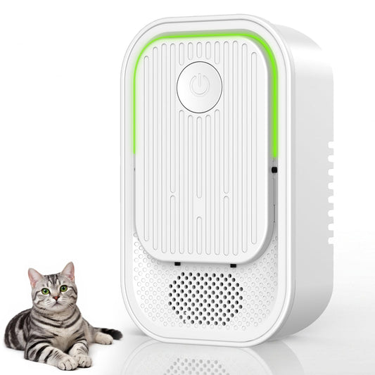 Cat Litter Deodorizer Air Ionizer – Ozone-Free Filterless Plug-In Negative Ion Air Purifier with Assisted Airflow Fan for Litter Box, Bathroom & Small Rooms, Quiet & Unscented