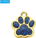 PATIKIL Animal Dog Cat Paw Print Pendants, 10 Pcs Crystal Footprint Dog Cat Paw Prints Pendants for DIY Necklace Bracele