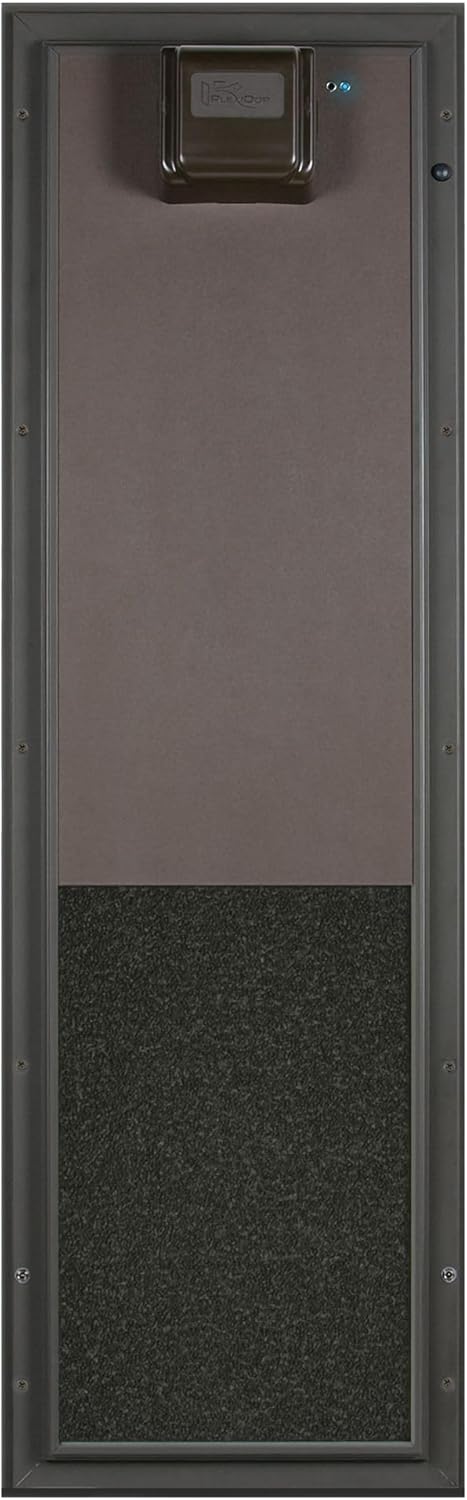 PlexiDor Performance Pet Doors Electronic Dog Door Large Bronze Door Mount