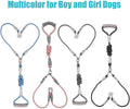 JiangYanus Double Dog Leash - No Tangle Dual Dog Leash 360° Swivel Walking Training Lead with Comfortable Padded Handle for Two Dogs (Pink, Small)