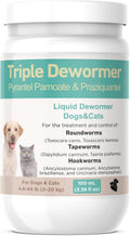 Dewormer Liquid for Cats and Dogs Broad Spectrum,Pyrantel Pamoate and Praziquantel Targets Tapeworm Roundworm and Hookwo