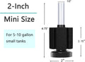 AQUANEAT Aquarium Air Powered Sponge Filter, Fish Tank Bio Bubble Filter with Airline Tubing, Valves, Suction Cup(up to 