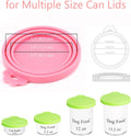 Giozoc 4 Pack Pet Food Can Cover Silicone Can Lids for Dog and Cat Food(Universal Size, One fit 3 Standard Size Food Cans)