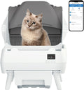 Automatic Cat Litter Box Self Cleaning - App Control, Open-Design, Smart Health Monitor, Suitable for Medium Cats and Ki