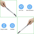 2Pcs Reptile Feeding Tong with Rubber Tip Aquarium Tweezers Stainless Steel Straight Curved Feeding Tong Long Handle Ter