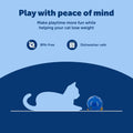 PetSafe Slimcat Feeder Ball Cat Toy, Blue