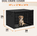 Dog Crate Cover, 18 inches, Black