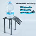 Upgraded Standing Turtle Basking Platform with Ramp, Built-in Feeding Tray