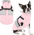 Dog Winter Coat Waterproof Dog Jacket with Harness for Medium Dogs