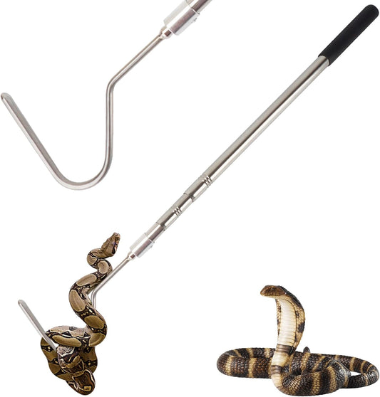 Snake Hook Grabber Catcher Tool Extensible Tongs Stick 42In