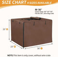 DONORO Dog Crate Cover, Waterproof Pet Kennel Cover 600D Heavy Duty Dog Cage Cover Universal Fit for Most Wire Pet Crates (Brown, 36.0" L x 23.0" W x 25.0" H)