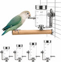 Glass Bird Water Feeder with Magnetic Holder – No Drip Cage Water Dispenser for Small Parrots & Birds, Automatic Drinkin