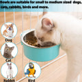 Mechpia 2 Pieces Crate Dog Bowl, Removable Stainless Steel Pet Kennel Hanging Food Water Feeder Bowl Cage Coop Cup for P