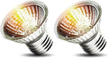 2-Pack 50W UVA Bulbs, Light Turtle Heat Lamp for Reptiles and Amphibian Tanks, Terrariums and Cages, Fit E26 Heat Reptil