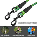 BTINESFUL 8ft 12ft 20ft 30ft 50ft 75ft Dog Tie-Out Long Tether Rope Leash, Outdoor Yard Leash- Large Medium Small Dogs Training, Playing, Camping, Backyard (Green, 12 Foot)