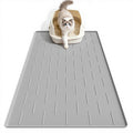 Pieviev Silicone Cat Litter Trapping Mat, 34''x22'' Large Cat Litter Mat, Easy to Clean & Soft on Kitty Paws, Waterproof Kitty Litter Pads for Indoor Cats, Light Grey