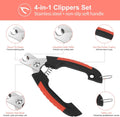 Bretheil Dog Nail Clippers Trimmer Set, Quick Safety Guard to Avoid Over-Cutting, Stainless Steel Razor Sharp Blades, Sturdy Non-Slip Handles, Storage Case and Nail File, Professional Pet Grooming