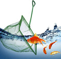 Aquarium Fishing Net Fish Tank Cleaning Tools Fine Mesh Net with Plastic Handle Green 8 Inch