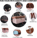 Dog Car Seats for Small Dogs, Upgrade Dog Booster Seat with Metal Frame Construction with Double-Layer Oxford, Perfect f