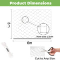 Cat Netting Balcony Netting for Pets(3 * 6m) Anti-Fall Fence Net Dog Fence Nets Transparent Nylon Pet Mesh Fence Balcony