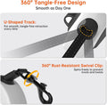 LULUPET 16Ft Retractable Dog Leash with LED Light, Heavy Duty Leash for Medium Dogs (20–66 lbs), 360° Tangle-Free, Built-in Poop Bag Dispenser