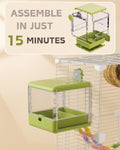 septillar Bird Feeder and Bath for Cage, Hanging Bird Bathtub Bath Shower Box Bowl, Bird Cage Accessories Suitable for S