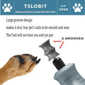TSLOBIT Diamond Dog Nail Grinder Bits Attachment,1/8'' Pet Nail Grinder Wheel for Dremel Dog Nail Grinder, Diamond Rotory Bit for Dogs&Pets Nail Care（Large B）