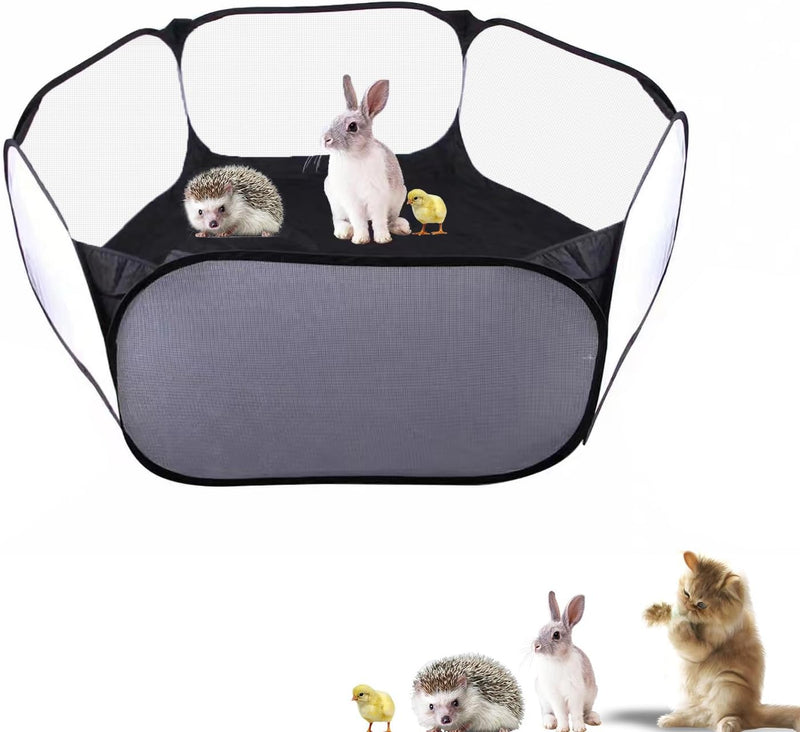 Small Animals Playpen, Portable Pop-up Open Interactive Pet Tent, Indoor Outdoor Fence for Rabbits, Guinea Pig, Hamster,