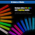 LED Aquarium Light with IP68 Waterproof and Memory Function Submersible Fish Tank Light with Remote and 16 Colors 7.5 In