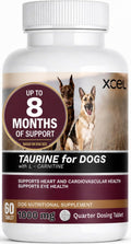 XCEL Taurine for Dogs 1000 mg Supplement with L-Carnitine, Quarter Scored Tablets (250 mg Split), Up to 240 Servings, Su
