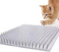 Yiteshi 10 Packs Scat Mat for Cats, 13X16 inches Pet Deterrent Spikes, Indoor Outdoor Humane Cat Repellent Fence (Transparent)