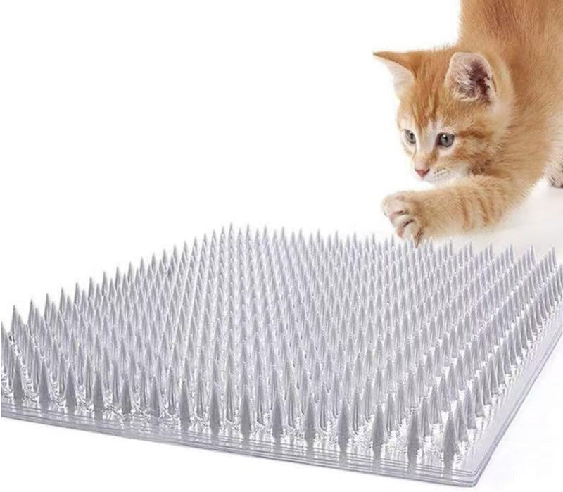 Yiteshi 10 Packs Scat Mat for Cats, 13X16 inches Pet Deterrent Spikes, Indoor Outdoor Humane Cat Repellent Fence (Transparent)