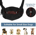 Lukovee Pet Sling, Hand Free Dog Sling Carrier Adjustable Padded Strap Tote Bag Breathable Cotton Shoulder Bag Front Pocket Safety Belt Carrying Small Dog Cat Puppy Machine Washable (Black, S)