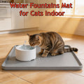 20" L x 20" W Silicone Pet Fountain Mat for Cat Water Fountain, Gray